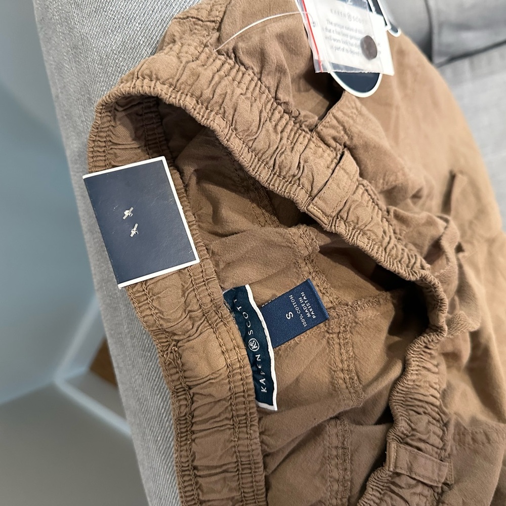 Karen Scott Brown Elastic Waist Shorts